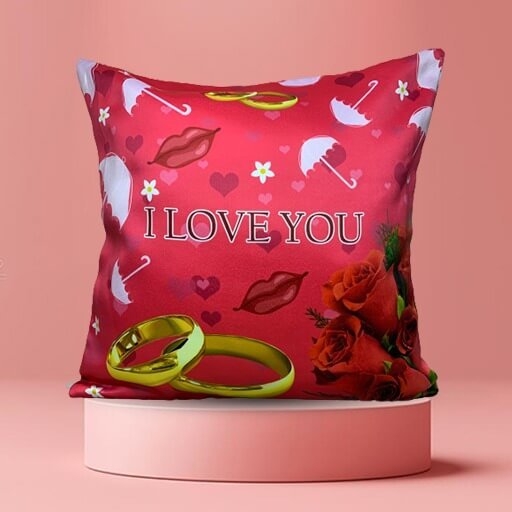 Personalized "I LOVE YOU" Printed Pillow